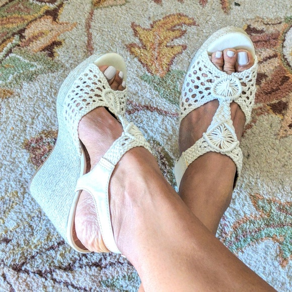 Lucky Brand Shoes - NWOT Lucky Brand Crochet Wedge Sandals 9